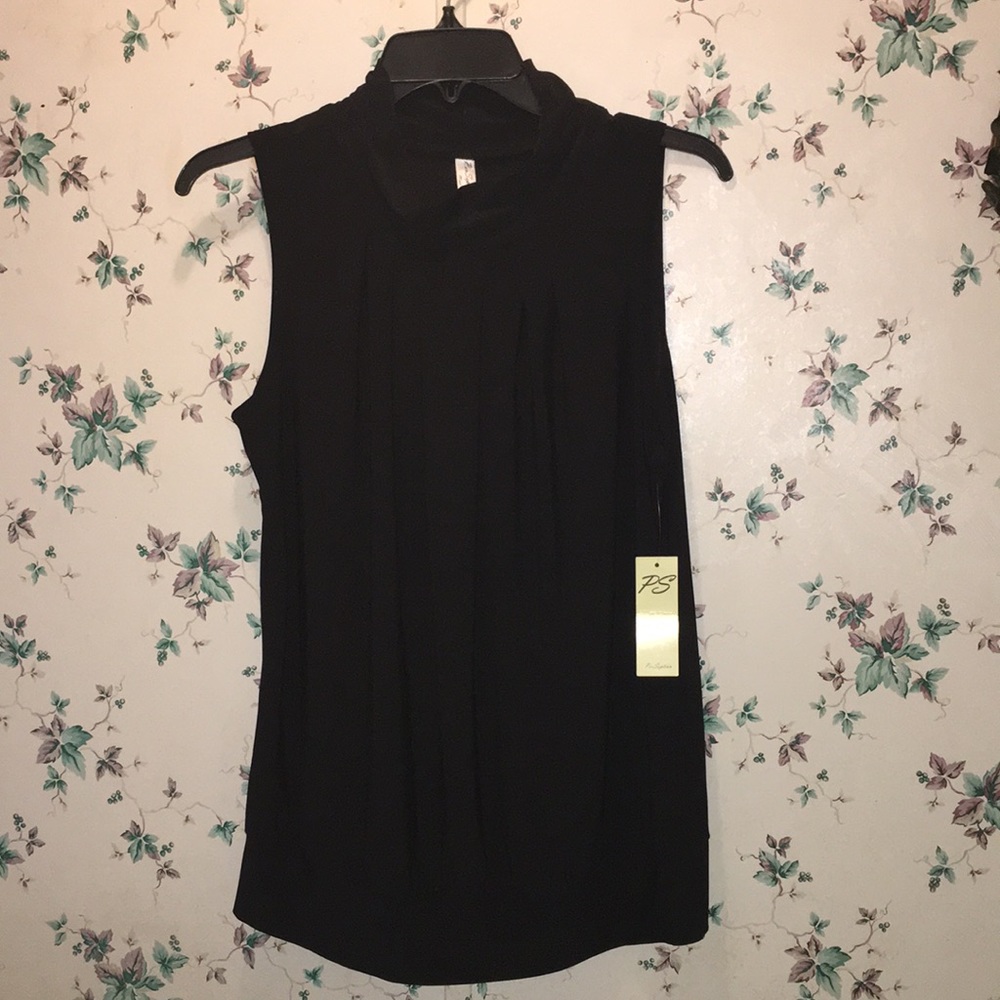 Perseption sleeveless mock turtleneck